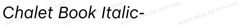 Chalet Book Italic字体转换
